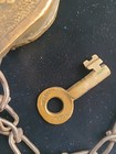 Vintage Antique  Western Union Telco Lever Pad Lock Tel Co With Key Works  