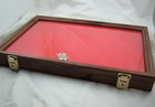 Walnut Wood Showcase Display Case 12 X 18 X 2  Quality Made  Glass  Solid Walnut