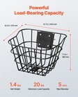 Vevor Front Bike Basket Electric Scooter Basket With Fixed Bracket Kids adult
