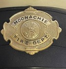 Vintage Moonachie Fire Department Dress Uniform Hat W badge New Jersey Bergen