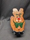 Vintage Hand Painted Rudolph Christmas Candy Jar 