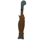 Vintage Handmade Wood Cat Toilet Paper Roll Holder 25 5    Tall