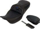 Saddlemen Roadsofa Seat Honeycomb Blue Stitch With Backrest Flh flt 08-23