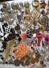 Vintage Rhinestones Single Earring Jewelry Crafts Parts Pieces  Repurpose Lot  x