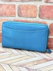 Filofax Genuine  Teal Blue Leather 8 25x5 Saffiano Compact Day Organizer