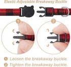 Upgraded Version 6 Pack Reflective Cat Collars With Bell breakaway Safety Kitten