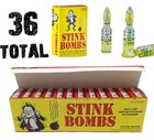 36 Stink Bombs      Stinky Glass Gag Prank Fart Joke  1 Case Of 36      