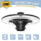 120w Led Circular Area Top Light Dusk To Dawn Outdoor Commercial Post Fixtures