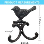 Antique Vintage Animal Cast Iron Bird Wall Hanger Hooks Rack  Decorative Indo   