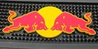 Red Bull Black Rubber Bar Spill Rail Mat 23   x 3 5  Black W  Red Yellow Logo