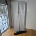 32 x79  Retractable Banner Stand Roll Pop Up Trade Show Sign With Display Case