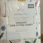 Pottery Barn Kids Wildflower Butterfly Crib Fitted Sheet Organic Cotton