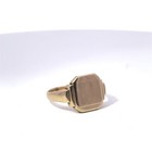 9k Stamped Yellow Gold  hallmarks 9 375 P p D  Antique Signet Ring Size 6 75