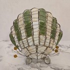 Vtg  7  Wired Glass  Clamshell  Night Light Table Lamp Handmade Chorded 