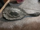 Antique Silver Plated Vanity Hair Brush Very Heavy 