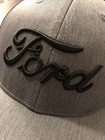 New  Ford Retro Script Officially Licensed Gray   Black Snapback Hat