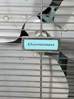 Vintage Dominion 2 Speed Metal Box Fan With Orig Aqua  Turquoise Works Well Usa