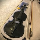 Full-size 4 4 Midnight Black Sparkle Violin Fiddle With Case  Bow  And Rosin