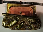 Vintage Whiting And Davis Gold-mesh Kiss-lock Purse Stamped 2684