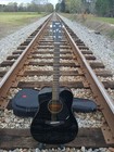 Yamaha Fg800j Acoustic electric black fishman Pickup road Runner Gig Bag video