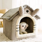 Dog House Soft Pet Bed Tent House Dog Kennel Cat Bed Removable Cushion Indoor 