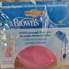 Dr  Brown s Travel Formula Dispenser With Lid  Bpa Free - Pink  3 Segments 