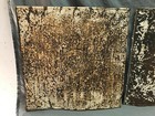 Antique Decorative Set 3 Tin Ceiling Panels 2  X 2  Shabby Vtg 24  Sq 687-24b