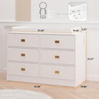 6-drawer Nursery Dresser Changing Table W  Changing Pad Diaper Changing Station