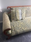 Vintage Duncan Phyfe Style Carved Wood Floral Sofa Couch Early 1900