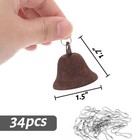 34 Pcs Rusty Craft Bells Small Vintage Bells For Wind Chimes Home Decor