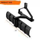 Heavy 52  Cat-0  cat 1 Rear Grading Blade For Driveway Leveling Soil Preparation