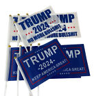 10x Trump 2024 Re-elect Keep America Great Flags Mini Stick Flags Banner Decor