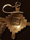 Ajm Signed Vintage Navajo Silver Sunface feathers Hook Hearings Excellent Shape 