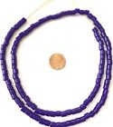  Fine Vintage Czech Bohemian Glass Opaque Cobalt Cylinder African Trade Beads 
