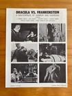Dracula Vs  Frankenstein Herald 1971 J  Carrol Naish  Lon Chaney Jr   Rare 