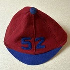 Antique Vtg 1920s 30s  52  Wool 6 Panel Short Brim Baseball Cap Hat Small