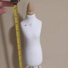 White Female Dress Form Mannequin Torso On Stand With Wooden Base18  46sm 