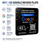 Nfc Tap Google Review Acrylic Plate  Black  Large 4 7   1-plate   Boost Custo   