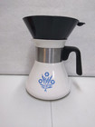 Corning Ware P- 106 Cornflower Blue 6 Cup Long Neck Filter Drip Coffee Tea Pot