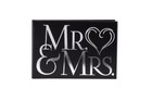 Mr   Mrs Wedding 1-up Brag Book Silver Foil Photo Album  holds 40 4x6 Photos 