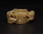 Certified Natural Hetian Jade Hand-carved Exquisite Ring 82616