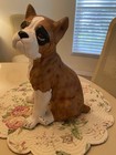 Vintage Large Boxer Dog Figurine Handmade Handpainted 12  Tall
