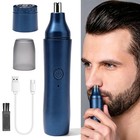 2-in-1 Electric Beard   Nose Hair Trimmer  Washable Blade Head  Usb Rechargeable