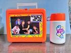 Vintage 1990 New Kids On The Block Orange Lunchbox W  Thermos