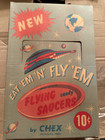 Rare Vintage 50s 60s Flying Saucer Candy By Chex Original Packaging Display Only