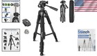 Pro Laser Level Tripod - 56-inch Extendable Height  Rotatable Rubber Feet   More