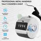 Contador De Mano De Metal  Contador De Clic Con Recuento De N  meros De 4 D  gitos