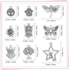 200 Pcs Wholesale Bulk Lots Jewelry Making Charms Mixed Smooth Tibetan Silver Me