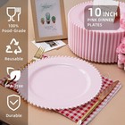 72 Pcs Party Plates Dinner Plate  10 Inch Pink Plastic Plate Disposable