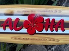 Vintage Style Aloha Surfboard Airbrushed Surfboard Wall Decor Sea Turtles 39 x 1